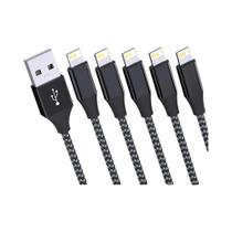 Cabo USB Para Lightning Com Carregamento Rápido, Pacote Com 5 Unidades, Para iPhone 14 13 12 11 pro