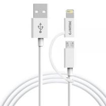 Cabo USB para Micro USB Lightning 1 M Branco 9320 - Comtac