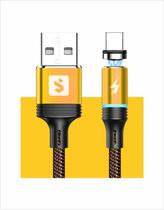 Cabo USB para Tipo C, 1 Metro, Nylon, Magnético, 2.4A, Sumexr SX-B16-C