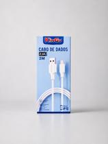 Cabo USB Para Tipo C 2 Metros 2.1A Branco Kingo Cabo USB Para Tipo C 2 Metros 2.1A Branco Kingo
