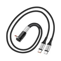 Cabo USB Para Tipo C De Carregamento Rápido 6A 2-em-1 Dual Tipo-C Para iPhone 15 16 E Celulares Cabo USB Para Tipo C De Carregamento Rápido 6A 2-em-1 Dual Tipo-C Para iPhone 15 16 E Celulares