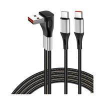 Cabo USB Para Tipo C De Carregamento Rápido 6A 2-em-1 Dual Tipo-C Para iPhone 15 16 Samsung Cabo USB Para Tipo C De Carregamento Rápido 6A 2-em-1 Dual Tipo-C Para iPhone 15 16 Samsung