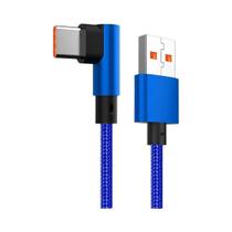 Cabo USB Para Tipo C De Carregamento Rápido 6A Com Conector Em Ângulo De 90 Graus Para Xiaomi Huawei Cabo USB Para Tipo C De Carregamento Rápido 6A Com Conector Em Ângulo De 90 Graus Para Xiaomi Huawei
