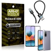 Cabo Usb Para Tipo C Redmi Note 10 Pro + Capa + Película 3D