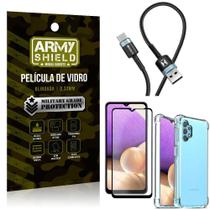 Cabo Usb Para Tipo C Samsung A32 5G + Capinha + Película 3D