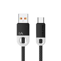 Cabo USB Para USB C Carregador Turbo 6A 240W Preto 2m Cabo USB Para USB C Carregador Turbo 6A 240W Preto 2m