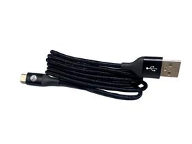 Cabo Usb Para Usb Tipo C Preto 1,20Cm Nylon Trançado