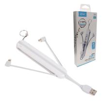 Cabo usb portatil 3 em 1 com adaptador type-c knup Cabo usb portatil 3 em 1 com adaptador type-c knup