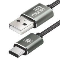 Cabo USB Premium Tipo-C 1.5 metros Easy Mobile Cinza
