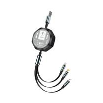 Cabo USB Retrátil De Carregamento Rápido 100W 3 Em 1 Micro USB Tipo-C Para iPhone Xiaomi Huawei Cabo USB Retrátil De Carregamento Rápido 100W 3 Em 1 Micro USB Tipo-C Para iPhone Xiaomi Huawei