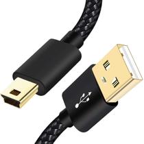 Cabo USB SCOVEE Mini Tipo A Macho para Mini B 6 pés de nylon trançado