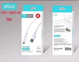 Cabo USB Silicone MICRO V8 2.4A 1M - Fzf