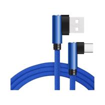Cabo USB Tipo C 0.25m 1m 2m 3m Com Conector Em Ângulo De 90 Graus Para Xiaomi Huawei Samsung Oneplus