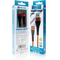 Cabo USB Tipo C 1m 2.4A Sincronização de Dados e Carga Rápida Reling RE-CBO-6106 Se quiser, pos
