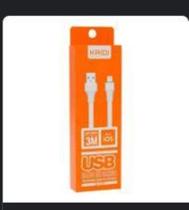 Cabo usb tipo c 2.0a, 3.0mt kaidi kd-332c