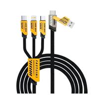 Cabo USB Tipo C 2 Em 3 De Carregamento Rápido 240W 1.2M Para iPhone 16 15 Computador Apple Watch