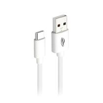 Cabo USB Tipo C 2 Metros 3A C3Tech CB-C20WH Branco Fast Charge