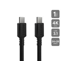 Cabo Usb Tipo-c 3.1 P/ Usb Tipo-c 3.1 - Preto - 1 Metro - Pucp1p