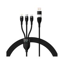Cabo USB Tipo C 3 em 1 (100W) - Carregador para iPhone, Samsung, Xiaomi e Macbook