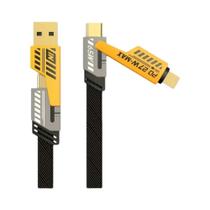 Cabo USB Tipo C 4 Em 1 Com Carregamento Rápido PD 65W 27W Para iPhone Samsung Xiaomi Huawei OPPO