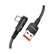 Cabo USB Tipo C 90 Graus Essager 7A 100W - Carregamento Rápido para Oppo, Honor, Huawei, OnePlus e Realme