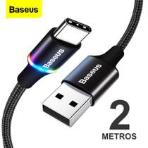 Cabo USB Tipo C Baseus Halo Com Led Turbo - 2 Metros