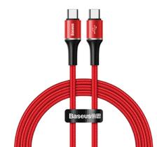 Cabo Usb Tipo C Baseus Vermelho 1 M Led Carregamento Rápido Cabo Usb Tipo C Baseus Vermelho 1 M Led Carregamento Rápido