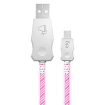 Cabo USB Tipo-C com LED Rosa, Sincronização e Recarga Rápida 15W 3A, 1 metro, LEDC10PK, ELG Cabo USB Tipo-C com LED Rosa, Sincronização e Recarga Rápida 15W 3A, 1 metro, LEDC10PK, ELG