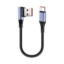 Cabo USB Tipo C Curto 6A Com Duplo Conector Para Carregamento Rápido 0.15M 0.3M Para iPhone 15 16