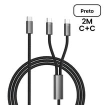 Cabo USB Tipo C Duplo Para Carregamento Rápido 2 Em 1 PD 60W Para iPhone 15 16 pro Xiaomi Huawei Cabo USB Tipo C Duplo Para Carregamento Rápido 2 Em 1 PD 60W Para iPhone 15 16 pro Xiaomi Huawei