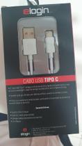 Cabo USB Tipo C Elogin 1 Metro Branco Cabo USB Tipo C Elogin 1 Metro Branco