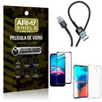 Cabo Usb Tipo C Hs-302 Moto E7+Capinha+Película 3D