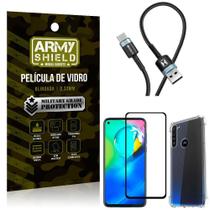 Cabo Usb Tipo C Hs-302 Moto G8 Power+Capinha+Película 3D