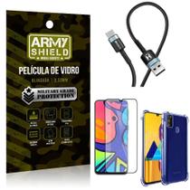 Cabo Usb Tipo C Hs-302 Samsung M21S+Capinha+Película 3D