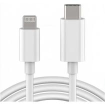 Cabo USB Tipo C Lightning Celular Carregamento 1m Branco Cabo USB Tipo C Lightning Celular Carregamento 1m Branco