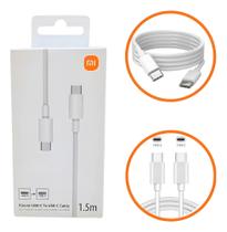 Cabo Usb Tipo C Nas 2 Pontas Xaomi Carregamento Turbo Xiaomi Cor Branco