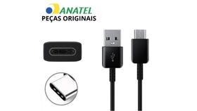 Cabo USB tipo C original para Samsung A7 2017 80 cm preto.