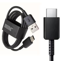 Cabo USB tipo C original para Samsung S21 S22 80 cm preto.
