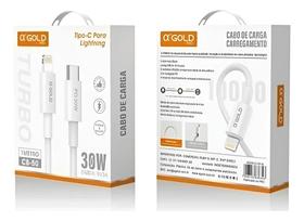 Cabo Usb Tipo C P/ Lightning 1m Compativel Iphone A'gold Cb-50 Cabo Usb Tipo C P/ Lightning 1m Compativel Iphone A'gold Cb-50