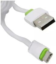 Cabo USB Tipo C para Android e iOS Kaidi KDTC30 Reforçado 1m Branco