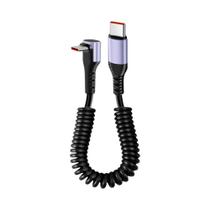 Cabo USB Tipo C Para C Com Carregamento Rápido 6A 66W, Conector Em Ângulo De 90 Graus, Cordão