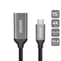 Cabo USB TIPO-C para HDMI Fêmea 2.0 4K/60HZ - Preto - 15CM - PUCF-15 Cabo USB TIPO-C para HDMI Fêmea 2.0 4K/60HZ - Preto - 15CM - PUCF-15