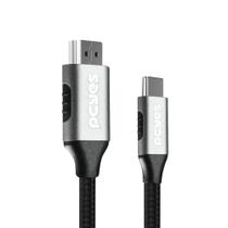 Cabo USB TIPO-C para HDMI Macho 2.1 - Preto - 2M - NYLON - PUCH2P Cabo USB TIPO-C para HDMI Macho 2.1 - Preto - 2M - NYLON - PUCH2P