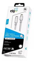 Cabo Usb Tipo C Para Lightning 8 Pinos 2 Metros Tcl20 Elg