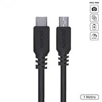 Cabo usb tipo c para mini usb b 2.0 para type c tipo c 1 metro preto - pucmbp-1