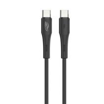 Cabo USB Tipo-C para Tipo-C C3Tech, 1 Metro, Corrente 3A, Carregamento Rápido, Revestimento Silicone - CB-P300BK Cabo USB Tipo-C para Tipo-C C3Tech, 1 Metro, Corrente 3A, Carregamento Rápido, Revestimento Silicone - CB-P300BK