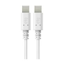 Cabo USB Tipo C para Tipo C Carga Rápida 15W 3A com 1 metro Branco TC2TC ELG Cabo USB Tipo C para Tipo C Carga Rápida 15W 3A com 1 metro Branco TC2TC ELG
