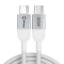 Cabo USB Tipo C para Tipo C HPrime Boost60 -60W 1,2m Branco