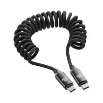 Cabo USB Tipo C Para Tipo C Telescópico De Carregamento Rápido De 120W Para iPhone 16 15 Samsung