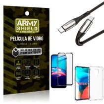 Cabo Usb Tipo C Para Usb-C Hs167 Moto E7+Capinha+Película 3D